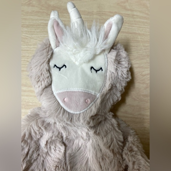 Slumberkins Dusty Pink Unicorn Snuggler Flat Plush Lovey Baby Security Blanket - Picture 3 of 6